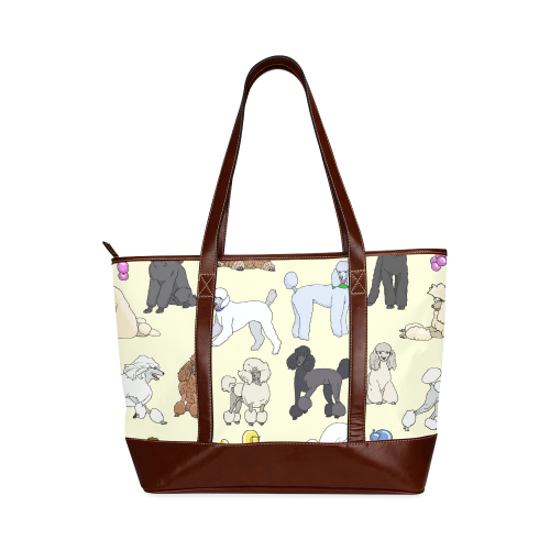 poodles cream Tote Handbag (Model 1642)