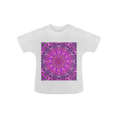 Lavender Lace Abstract Pink Light Love Lattice Baby Classic T-Shirt (Model T30)