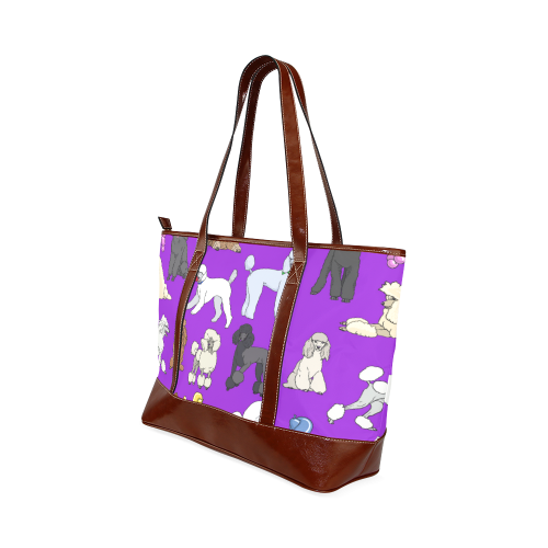 poodles purple Tote Handbag (Model 1642)
