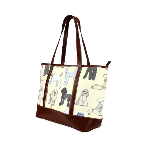 poodles cream Tote Handbag (Model 1642)