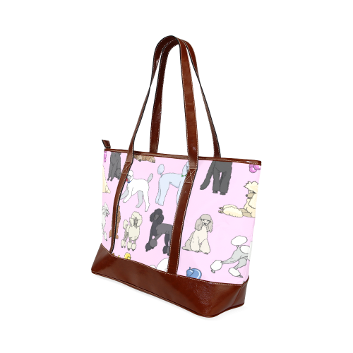 poodles pink Tote Handbag (Model 1642)