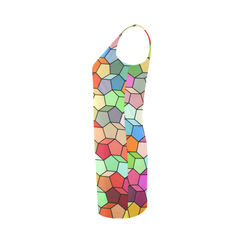 Colorful Polygon Pattern Medea Vest Dress (Model D06)