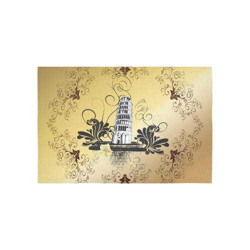 The leaning tower of Pisa Cotton Linen Wall Tapestry 60"x 40"