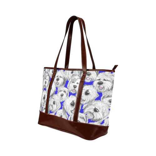 OES heads Blue Tote Handbag (Model 1642)