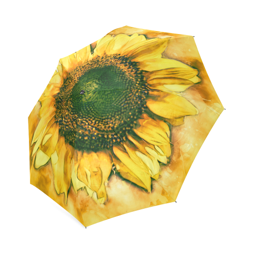 Painting Sunflower - Life is in full bloom Foldable Umbrella (Model U01)