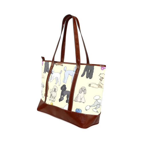 poodles cream Tote Handbag (Model 1642)