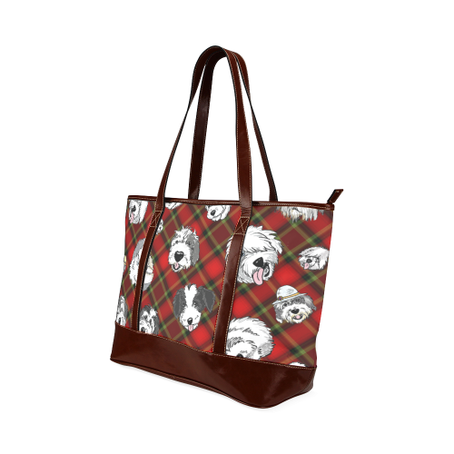 red plaid sheepies Tote Handbag (Model 1642)