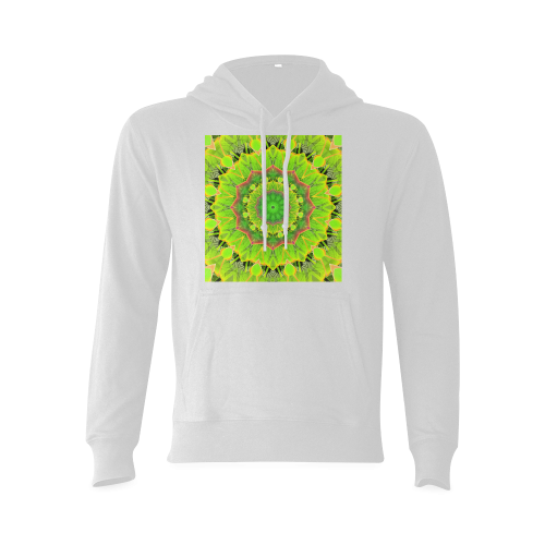 Golden Green Foliage Ferns Abstract Summer Days Oceanus Hoodie Sweatshirt (Model H03)