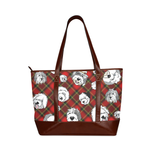 red plaid sheepies Tote Handbag (Model 1642)