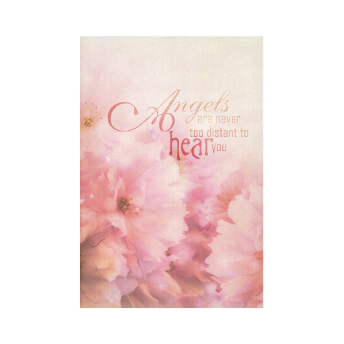 Pink Cherry Blossom for Angels Cotton Linen Wall Tapestry 60"x 90"