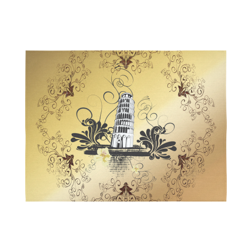 The leaning tower of Pisa Cotton Linen Wall Tapestry 80"x 60"