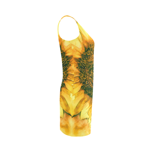 Painting Sunflower - Life is in full bloom Medea Vest Dress (Model D06)