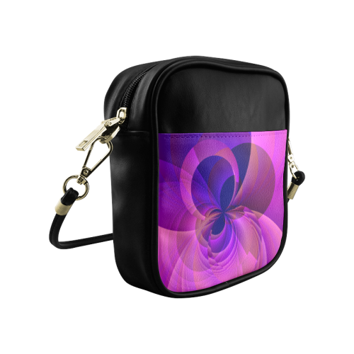 Abstract Infinity in Blue and Purple Sling Bag (Model 1627)