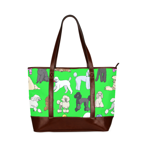 poodles lime Tote Handbag (Model 1642)