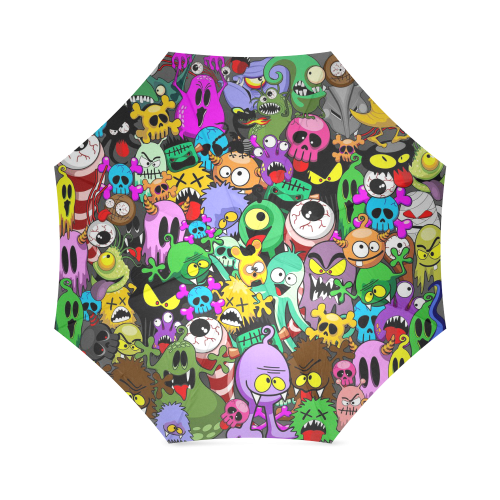 Monsters Doodles Characters Saga Foldable Umbrella (Model U01)