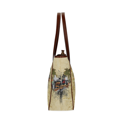 Surfing, surfdesign with surfboard and palm Classic Tote Bag (Model 1644)