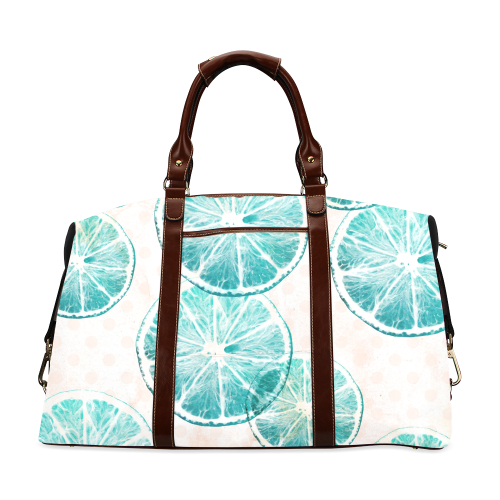 Turquoise Citrus Classic Travel Bag (Model 1643)