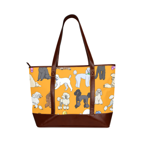 poodles orange Tote Handbag (Model 1642)