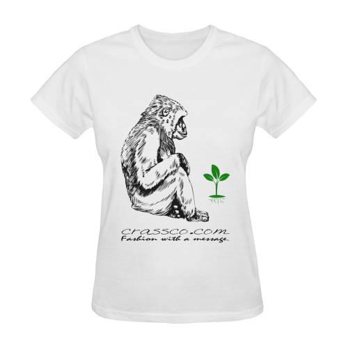 GORILLA WITH PLANTS Sunny Women's T-shirt (Model T05)