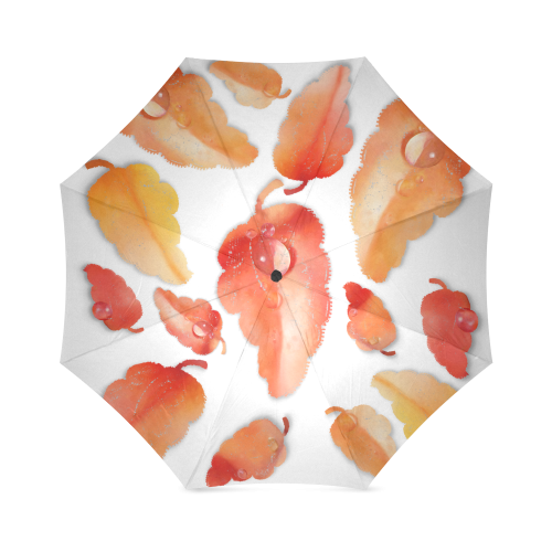 Red- orange leaves Foldable Umbrella (Model U01)