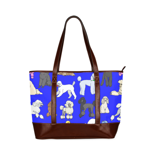 poodles cobal Tote Handbag (Model 1642)