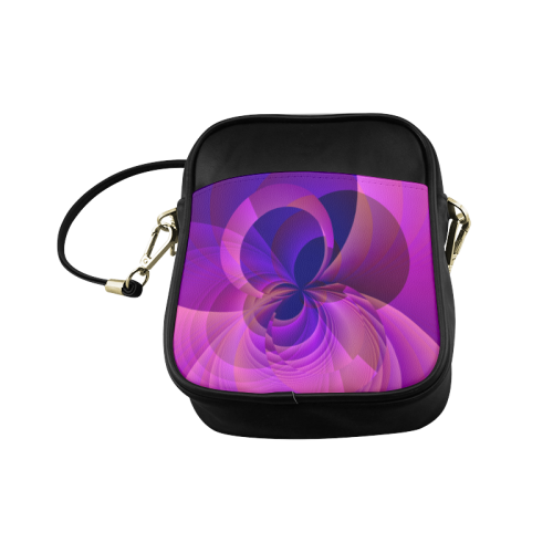 Abstract Infinity in Blue and Purple Sling Bag (Model 1627)