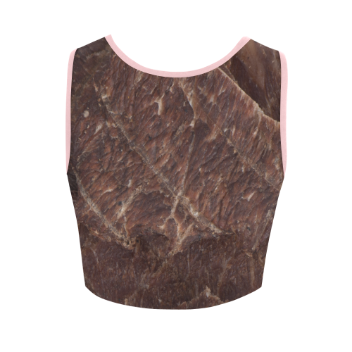 Beef Jerky Women's Crop Top (Model T42)