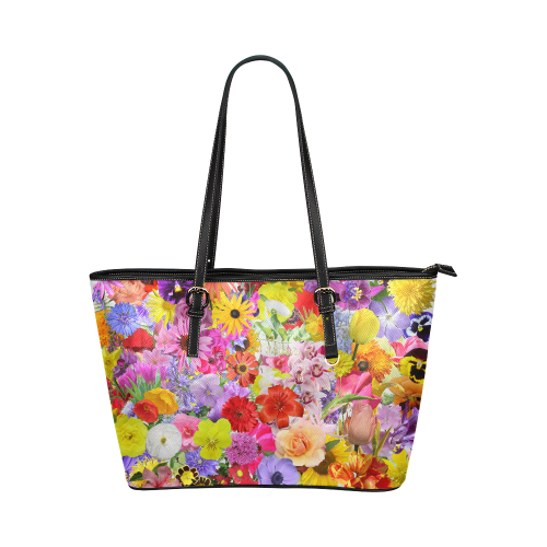 Multifloral Tote Bag Large Leather Tote Bag/Large (Model 1651)