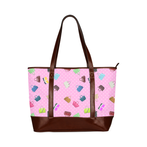 Little Purses and Pink Polka Dots Tote Handbag (Model 1642)