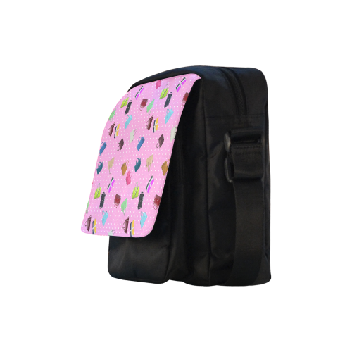 Little Purses and Pink Polka Dots Crossbody Nylon Bags (Model 1633)