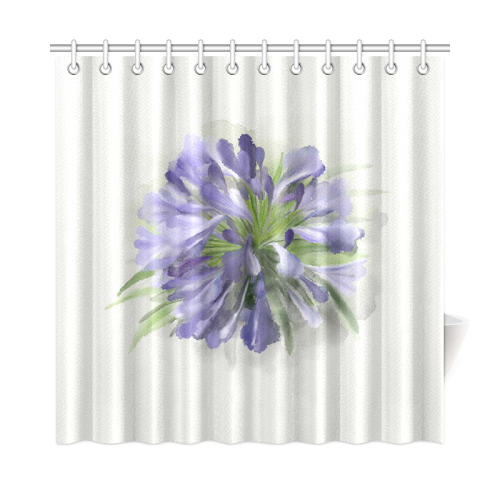 Small Purple Flowers Shower Curtain 72"x72"