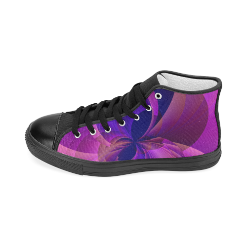 Purple and Blue Infinity Abstract Women's Classic High Top Canvas Shoes (Model 017)