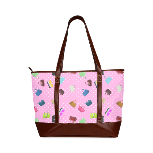 Little Purses and Pink Polka Dots Tote Handbag (Model 1642)