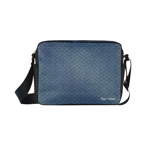 Blue Fish. Inspired by the Magic Island of Gotland. Classic Cross-body Nylon Bags (Model 1632)