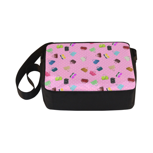 Little Purses and Pink Polka Dots Classic Cross-body Nylon Bags (Model 1632)