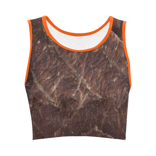 Beef Jerky Women's Crop Top (Model T42)