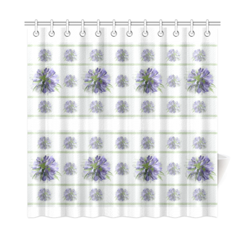 Small Purple Flowers Shower Curtain 72"x72"