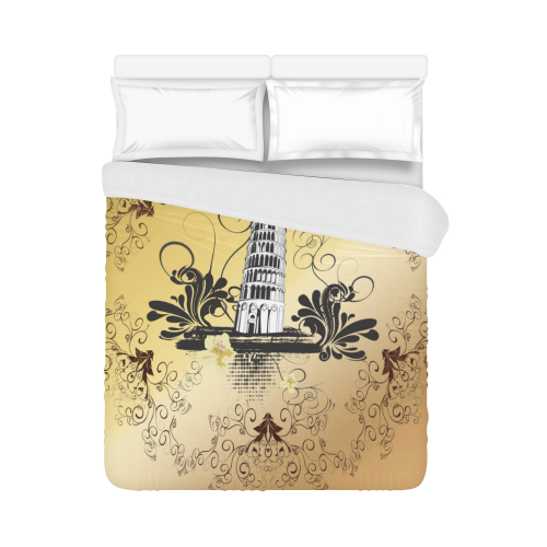 The leaning tower of Pisa Duvet Cover 86"x70" ( All-over-print)