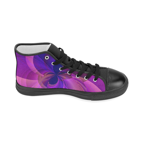 Purple and Blue Infinity Abstract Women's Classic High Top Canvas Shoes (Model 017)