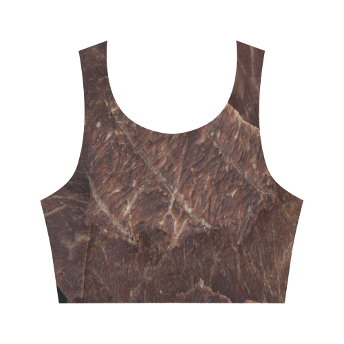 Beef Jerky Women's Crop Top (Model T42)