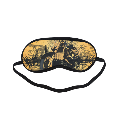 Steampunk, awesome motorcycle with floral elements Sleeping Mask