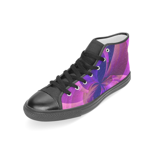 Purple and Blue Infinity Abstract Women's Classic High Top Canvas Shoes (Model 017)