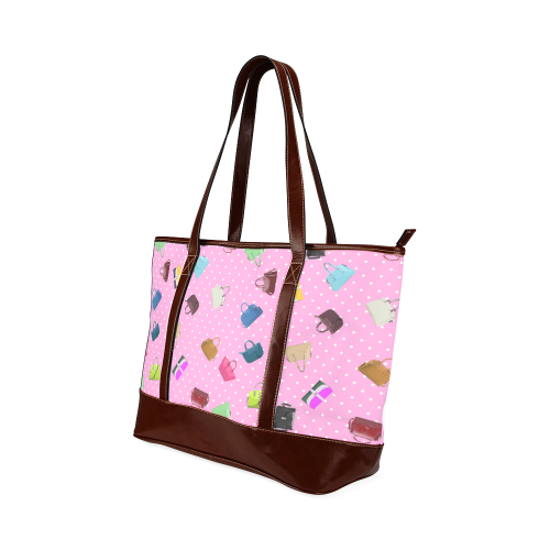 Little Purses and Pink Polka Dots Tote Handbag (Model 1642)