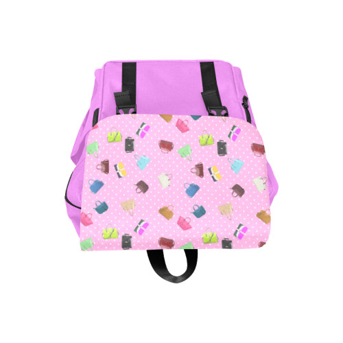 Little Purses and Pink Polka Dots Casual Shoulders Backpack (Model 1623)