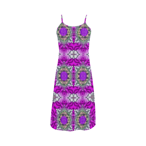 Lion Paws In Abstract Fantasy Alcestis Slip Dress (Model D05)