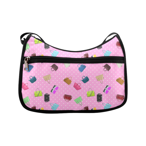 Little Purses and Pink Polka Dots Crossbody Bags (Model 1616)