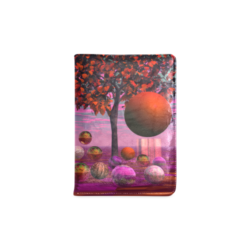 Bittersweet Opinion, Abstract Raspberry Maple Tree Custom NoteBook A5