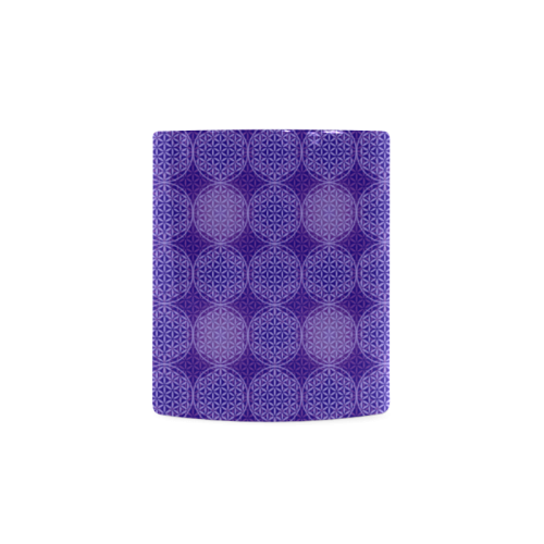 FLOWER OF LIFE stamp pattern purple violet White Mug(11OZ)