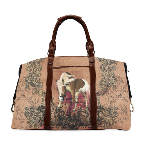 Amazing horse with flowers Classic Travel Bag (Model 1643)