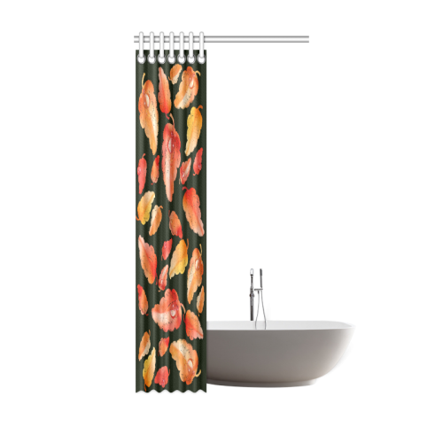 Red- orange leaves Shower Curtain 36"x72"